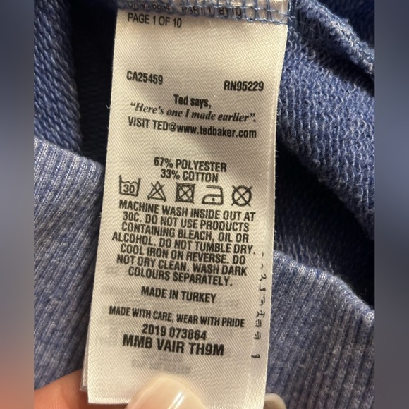 TED BAKER LONDON Cotton Blend Crewneck Sweatshirt - Picture 4 of 5